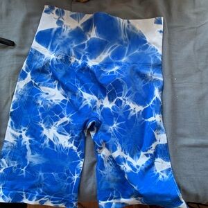 Blue Tie-Dye Women's Shorts